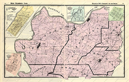 Map of north Marion County showing Butteville Precinct [source: Marion & Lynn Counties, 1878; published by Edgar Williams & Co.]